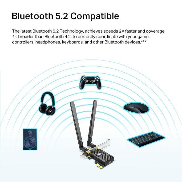Tp-Link Wifi Adapter Archer TX20E Wi-Fi 6 Bluetooth 5.2 PCIe Adapter Tp-Link Wifi Adapter Archer TX20E Wi-Fi 6 Bluetooth 5.2 PCIe Adapter